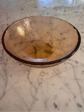 Fire and light orange bowl, 6 inches, EUC